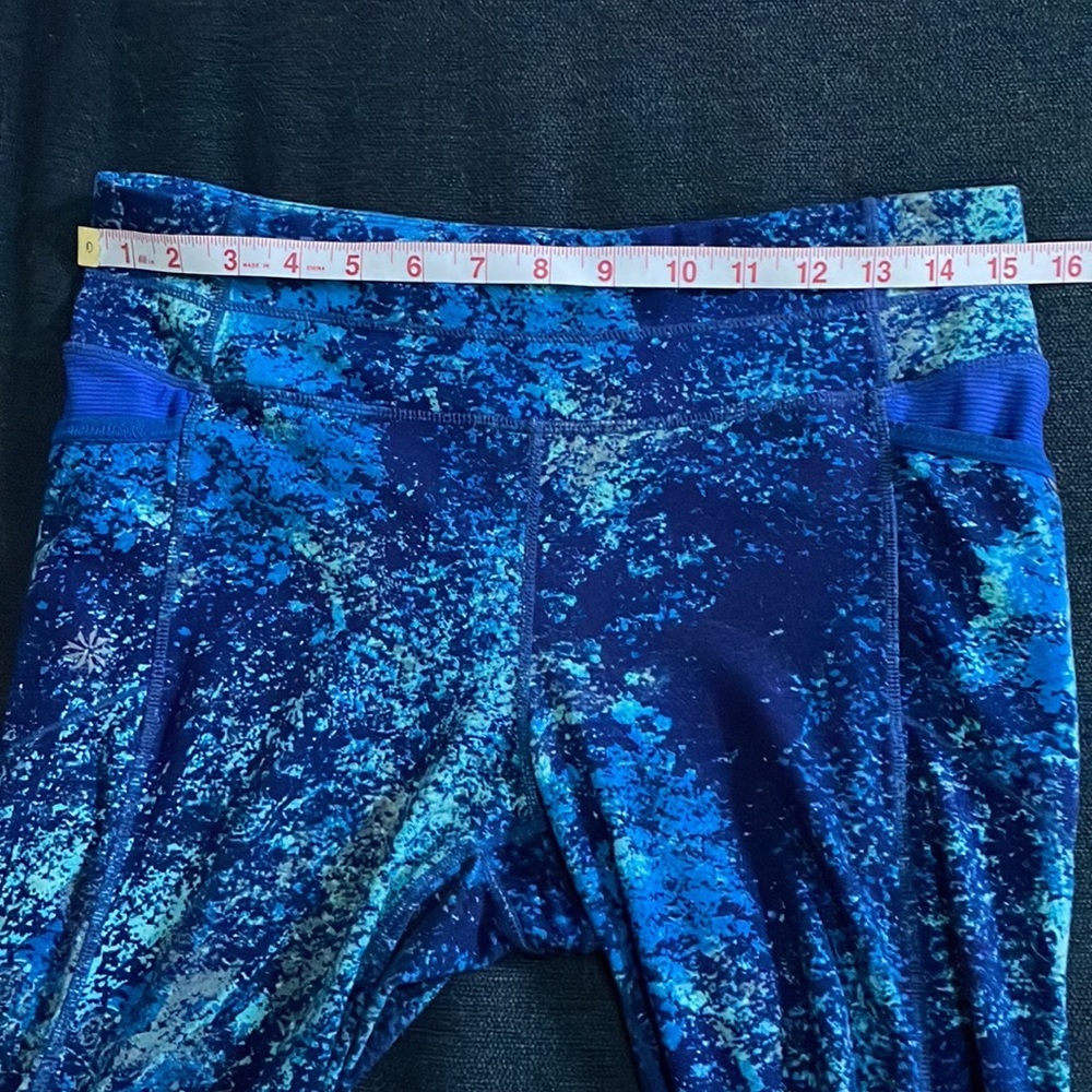 ATHLETA SPLATTER BE FREE KNICKER YOGA PANTS WITH POCKETS - Picture 12 of 13